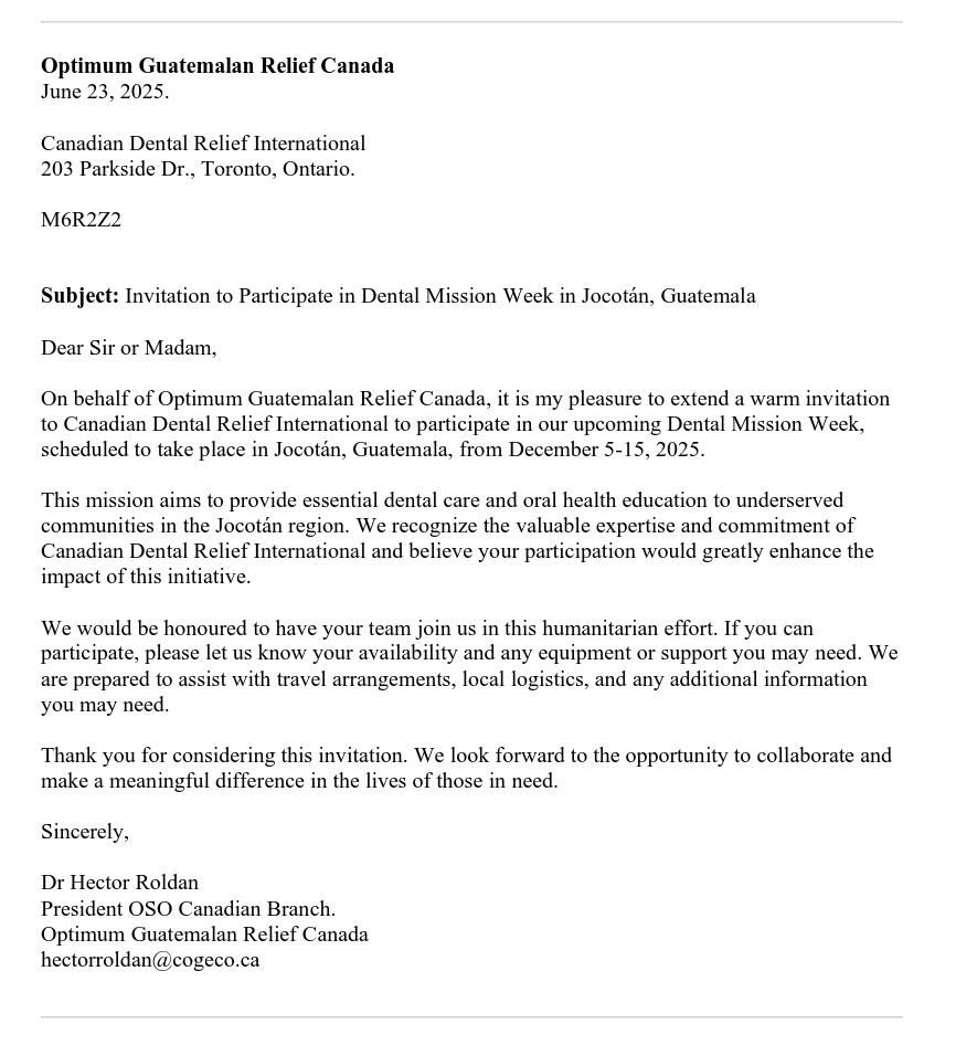 invitation email